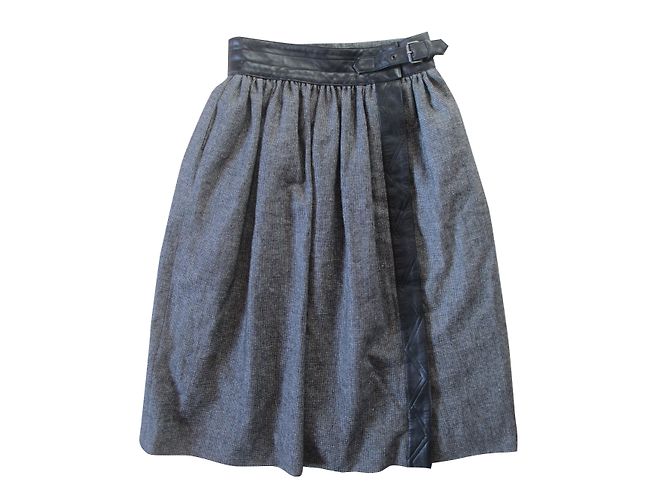 Falda de lana Escada gris oscuro Gris antracita