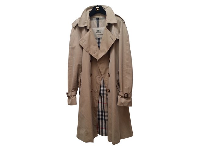 Burberry Trench coat Beige Cotton  ref.35645