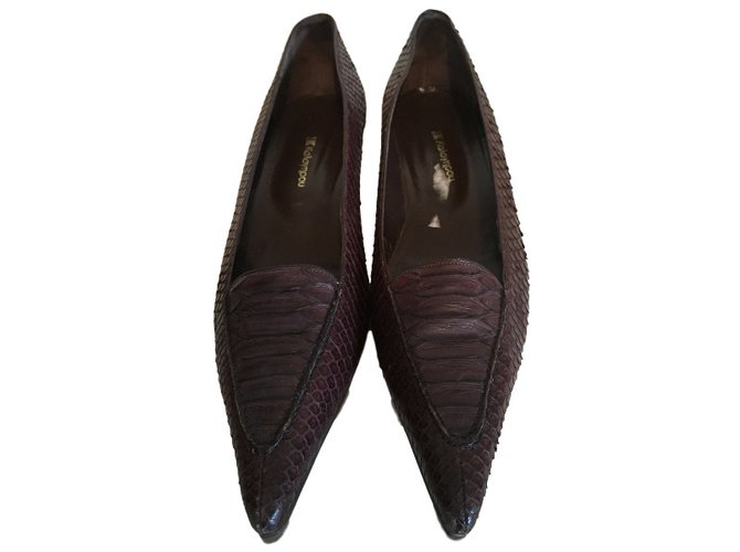 Autre Marque Heels Brown Exotic leather  ref.35665