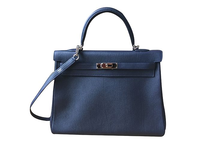 Kelly Hermès borsetta Blu Pelle