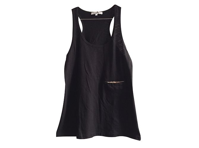 Top sin mangas Carven de algodón negro Talla M