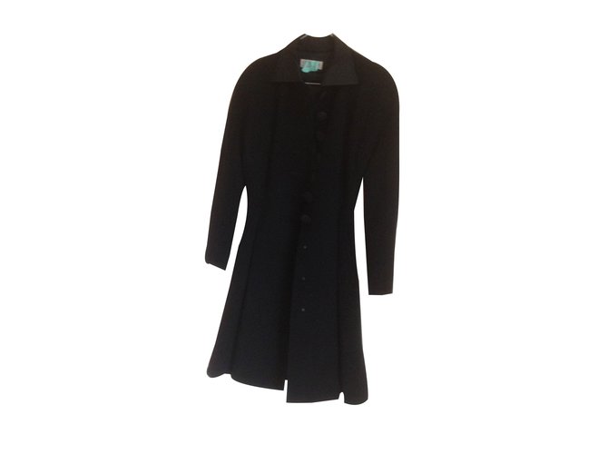 Christian Dior Coat, Outerwear Black Wool  ref.35722