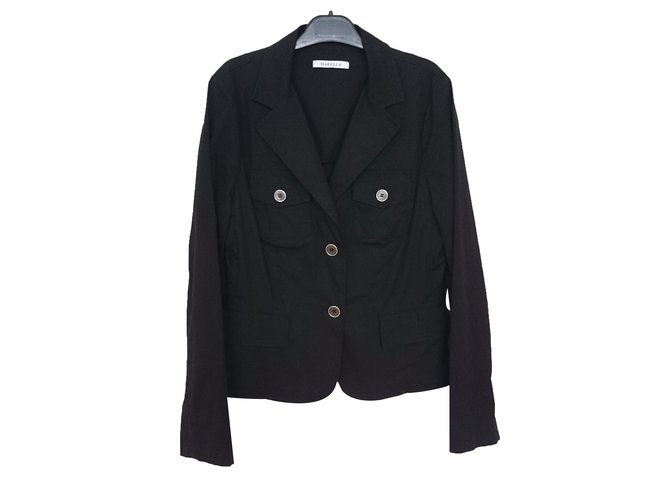 Marella Jacket Black Cotton  ref.35806