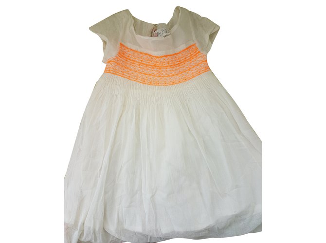 Bonpoint Dress Beige Cotton  ref.35851