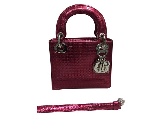 Lady dior perforated Pink Leather  ref.35859