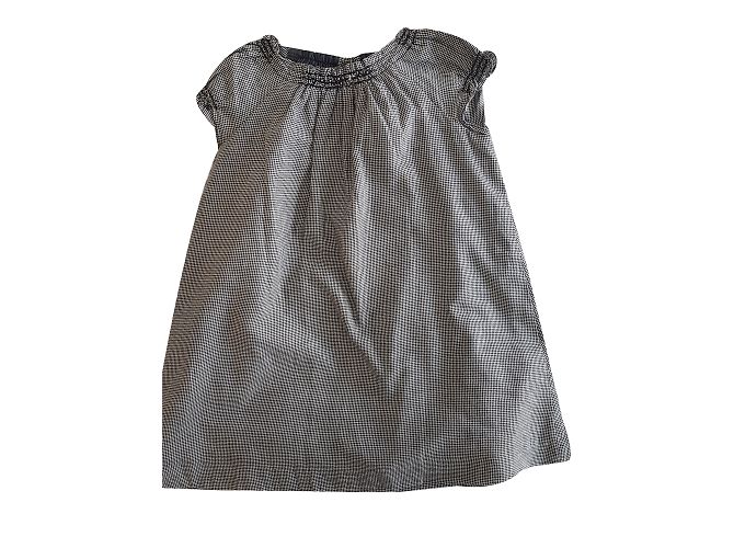 Bonpoint Kleid aus Baumwolle schwarz weiß 2 Jahre