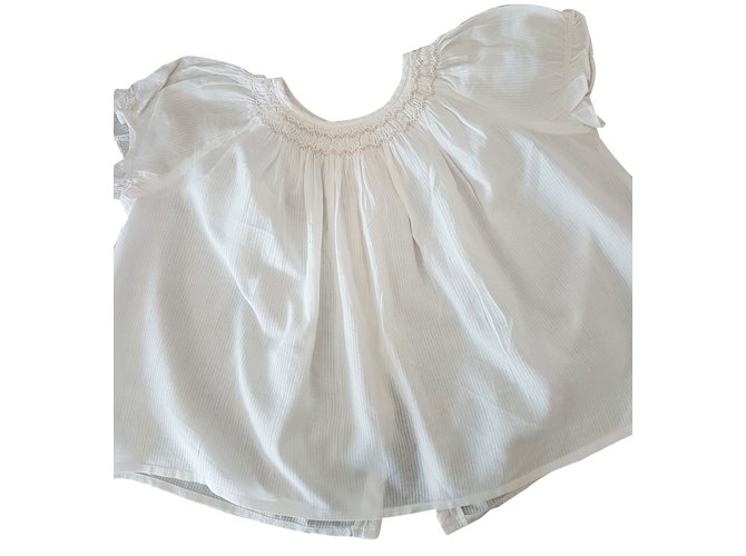 Bonpoint Top White Cotton  ref.35898