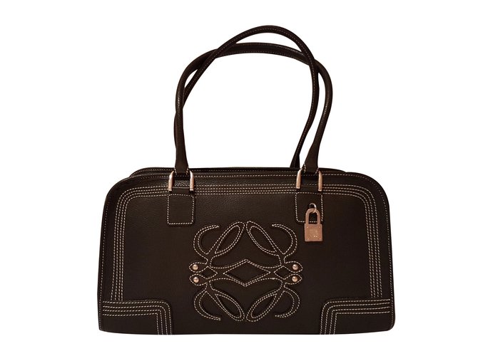 Loewe Handbag Black Leather  ref.35907
