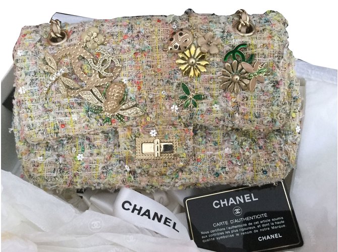Chanel Handtasche Tweed  ref.35913