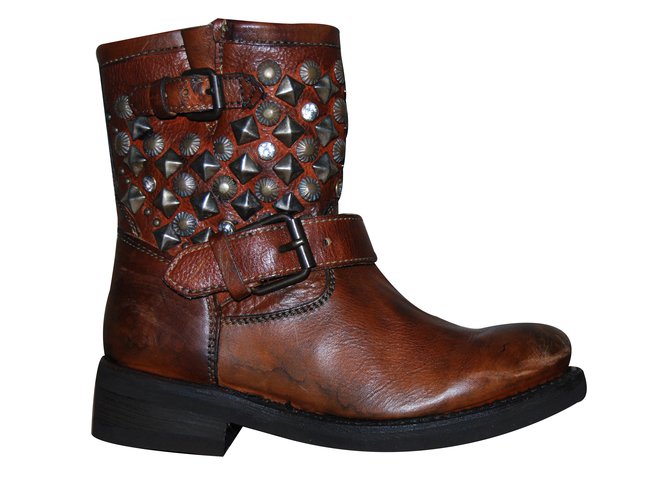 bottines ash marron