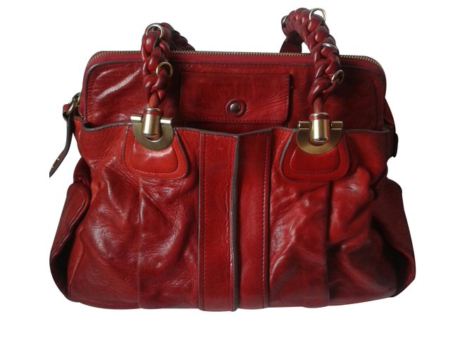 Chloé HELOISE Red Leather  ref.35926