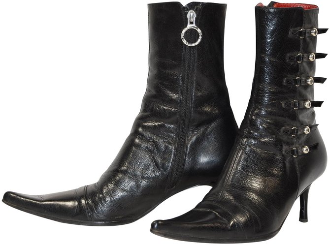 Luciano Padovan Ankle Boots Black Leather  ref.35971