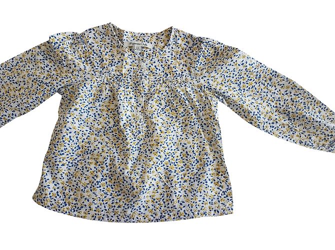 Camicetta floreale Massimo Dutti in cotone 3-4 anni Bianco Blu Giallo