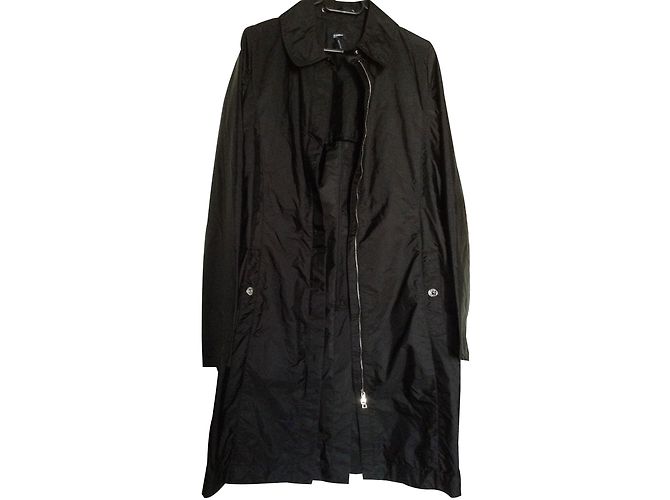 Gabardina negra Jil Sander de poliamida talla 36 Negro