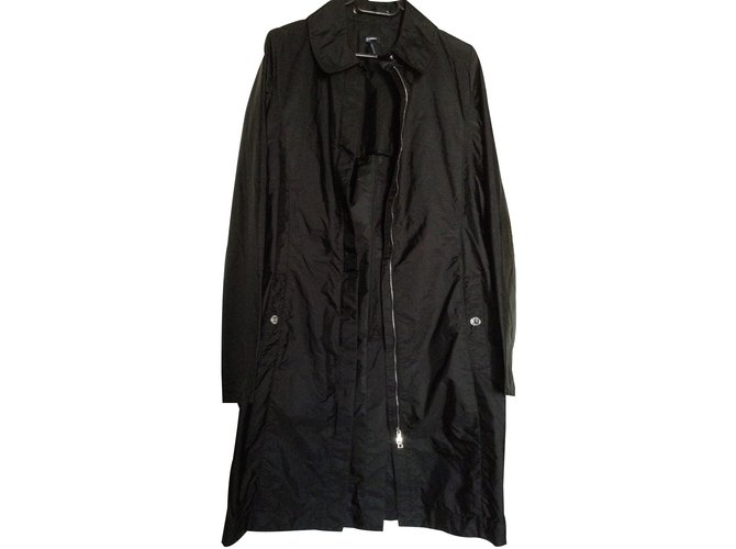 Jil Sander Trench coat Black Polyamide  ref.35985