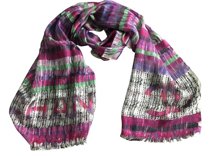 Chanel Scarf Multiple colors Cashmere  ref.36105