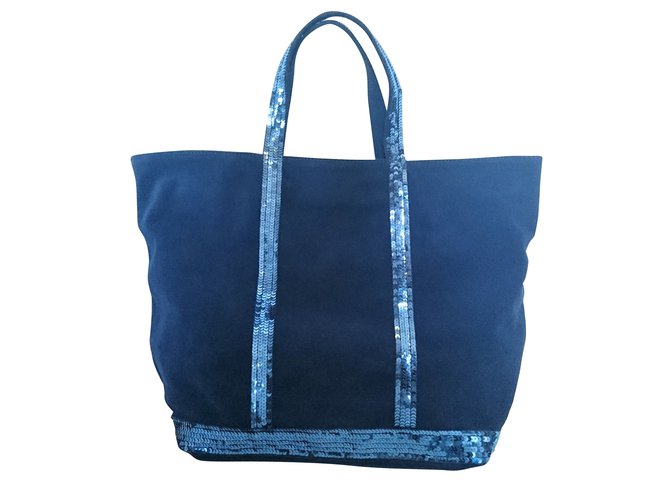 Vanessa Bruno Handbag Blue Velvet  ref.36118