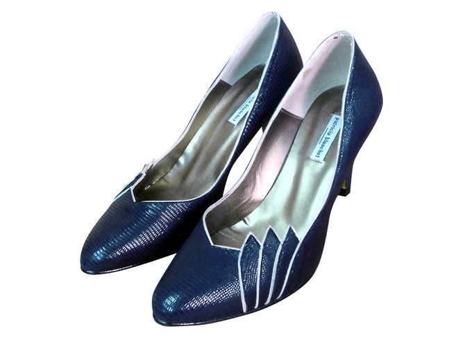 Patricia Blanchet Heels Blue Leather  ref.36119