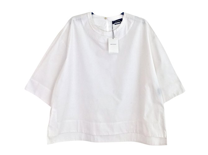 Isabel Marant blouse oversized Coton Blanc  ref.36132