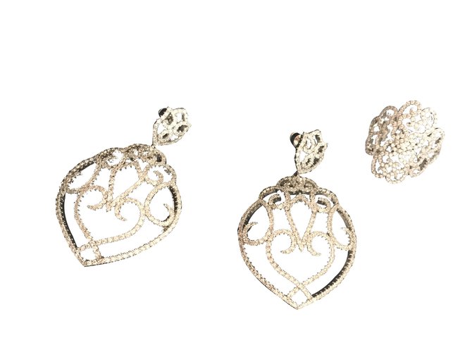 Autre Marque Jewellery set Silvery Gold-plated  ref.36144