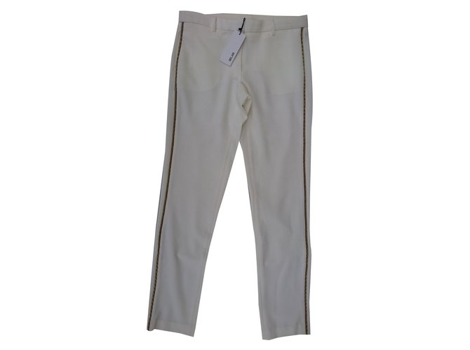 Bel Air Pantalon Polyester Blanc  ref.36158