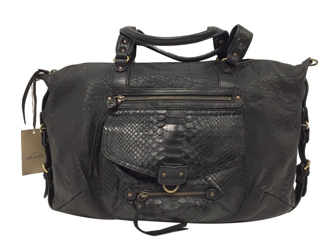 Abaco Handbag Black Leather  ref.36184