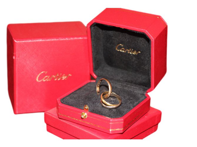 Love Cartier Anel da Trindade Dourado Ouro branco Ouro amarelo Ouro rosa  ref.36233