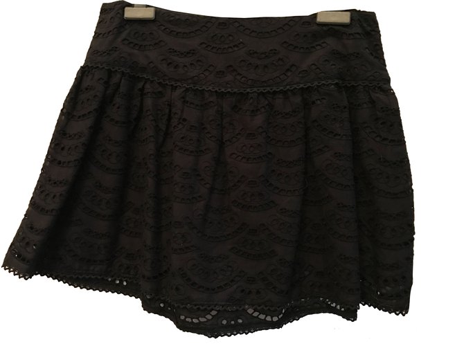 Ba&Sh Skirt Black Cotton  ref.36272
