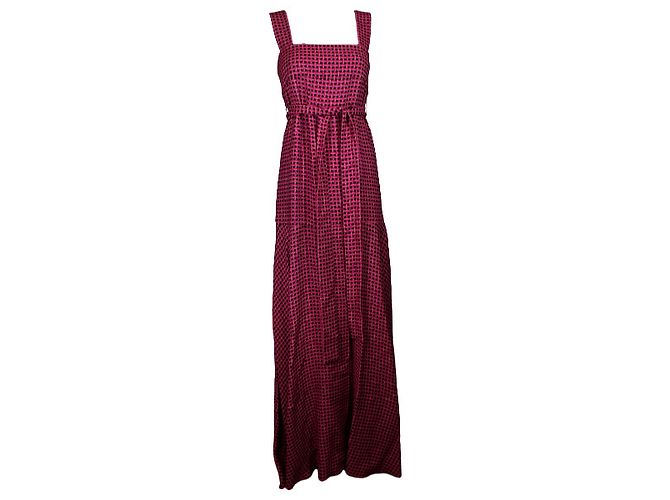 Louis Vuitton Ärmelloses Kleid Grafikprint Schwarz Rosa Pink