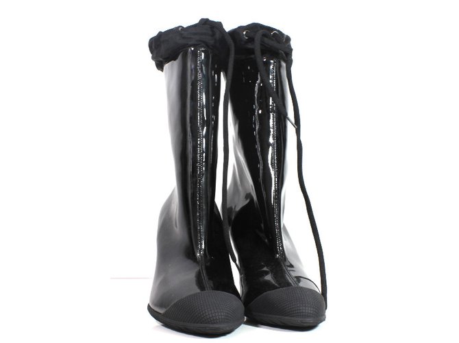 Miu Miu Boots Black Patent leather  ref.36300