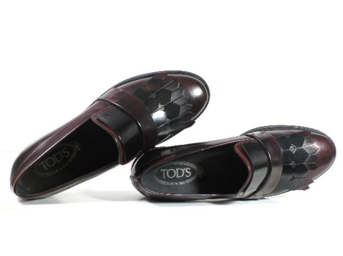 Tod's Loafers Dark red Leather  ref.36316