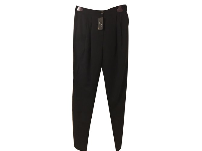Fendi Pants, leggings Black Silk  ref.36394