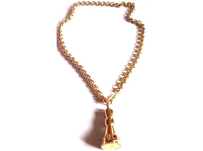 Autre Marque Long necklace Golden Metal  ref.36406