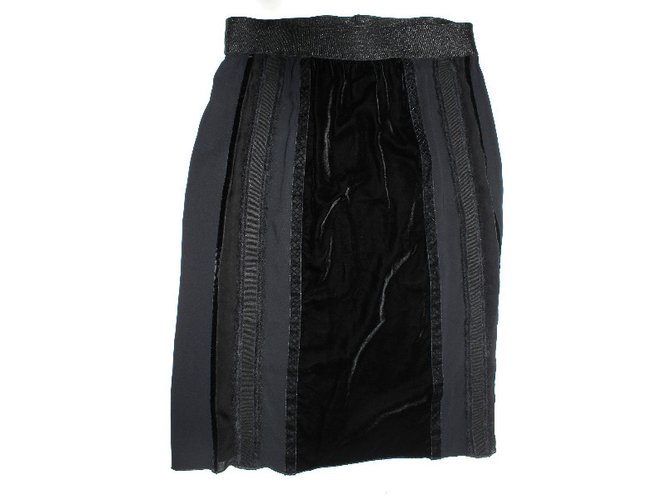 Bottega Veneta Skirt Black Silk  ref.36411