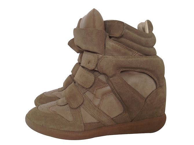 Isabel Marant Bekett Sneaker Leder Taupe