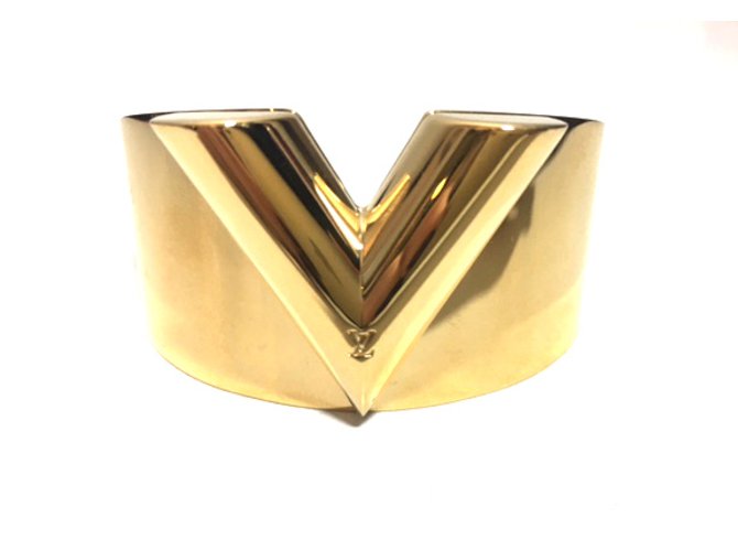 Louis Vuitton Armband Golden Metall  ref.36424