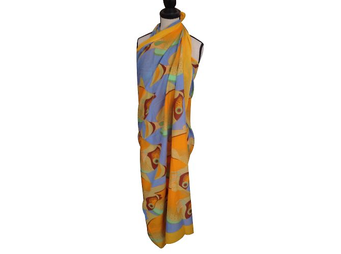 Hermès Schal Mehrfarben Baumwolle