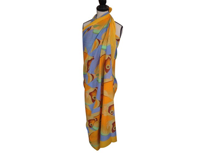 Hermès Sciarpa Multicolore Cotone