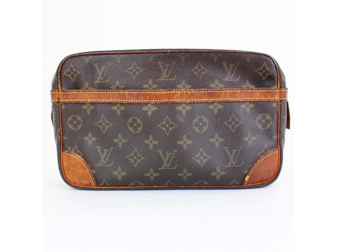 Louis Vuitton Bags Briefcases Brown Orange Leather Synthetic  ref.36469