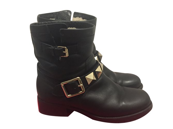 Valentino rockstud moto clearance boots