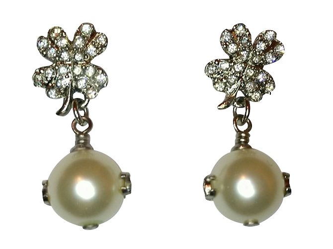 Chanel Orecchini Argento Metallo
