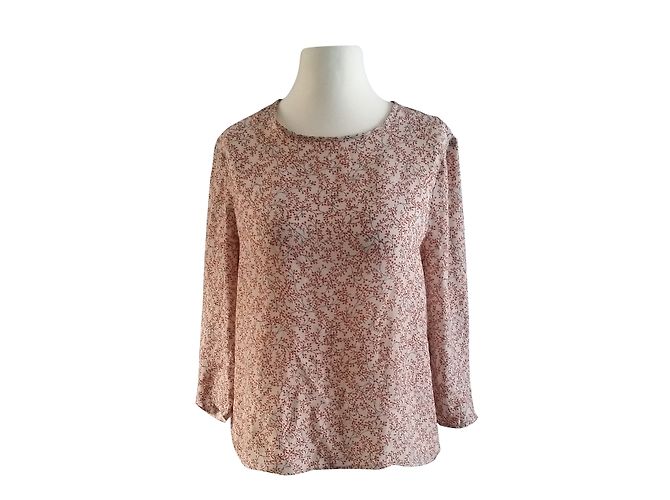 Tara Jarmon Seidenbluse Rosa Orange Creme Pink
