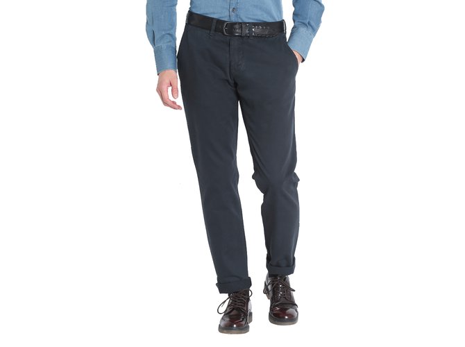 ITALIA INDEPENDENT MEN'S NWT  NAVY BLUE PANTS Cotton  ref.36568