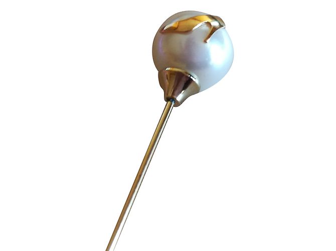 Salvatore Ferragamo Pin e spilla Bianco D'oro Metallo