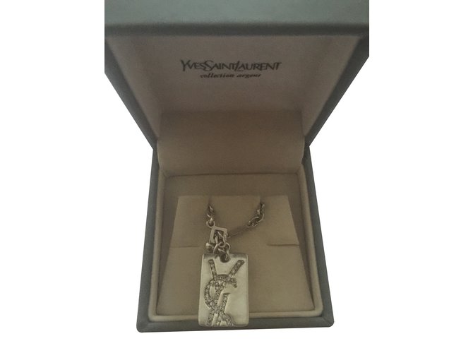 Yves Saint Laurent Fascino della borsa Argento Metallo  ref.36649