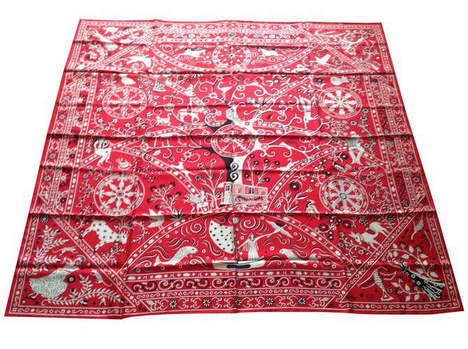 Hermès Sciarpa Rosso Seta