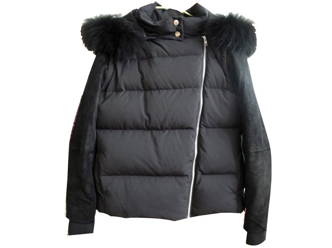 Maje Coat, Outerwear Black Polyester  ref.36685