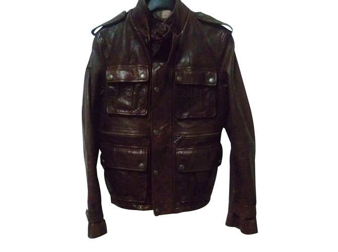 Burberry Blazer Jacket Brown Leather  - Joli Closet