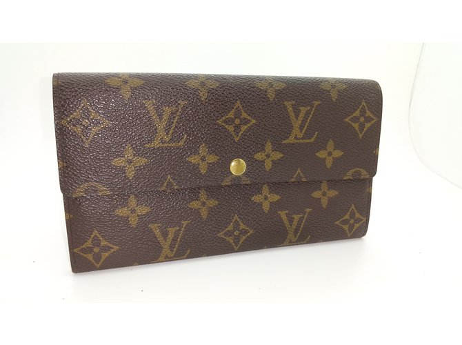 Louis Vuitton Brieftasche Hellbraun Leder  ref.36788
