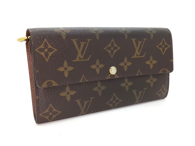 Louis Vuitton Wallet Brown Leather  ref.36790